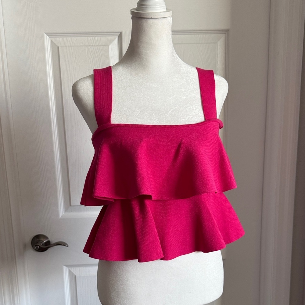 Vestique Fuchsia Layered Tank Top